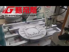 round shape panel light gluing done by 3 axis glue dispensing robot
