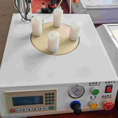 LED Bulb Robotic Glue Dispensing Industrial Dispenser Robot Round With Four Stations